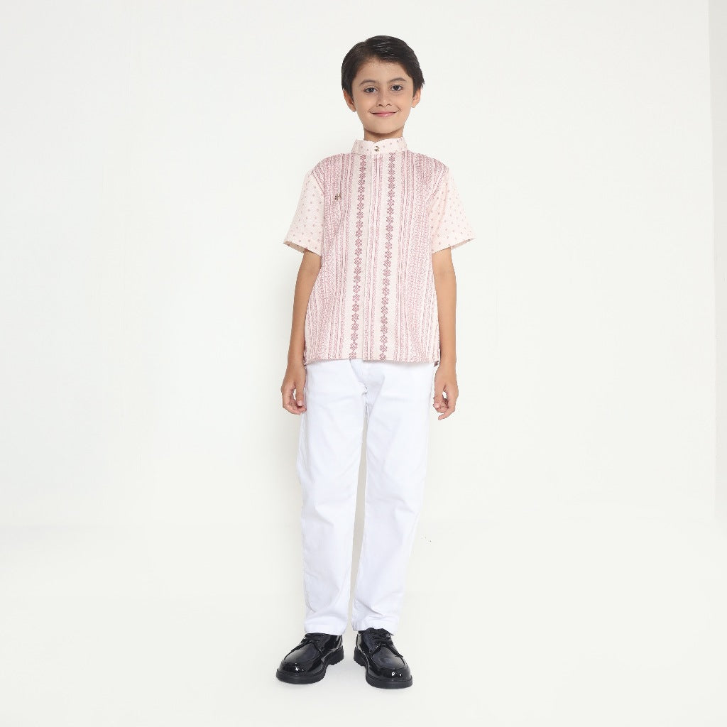 Chanté - Dhamir Boy Shirt in Lace Pink