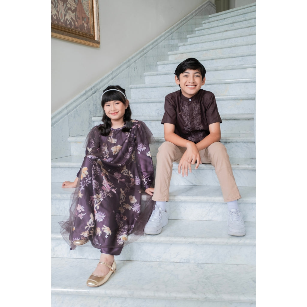 Chanté - Shaza Girl Dress in Mahogany