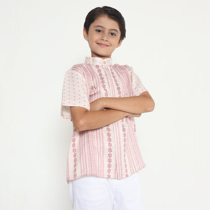 Chanté - Dhamir Boy Shirt in Lace Pink