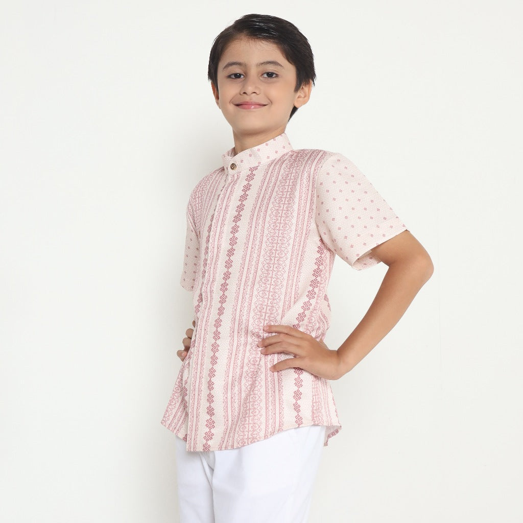 Chanté - Dhamir Boy Shirt in Lace Pink
