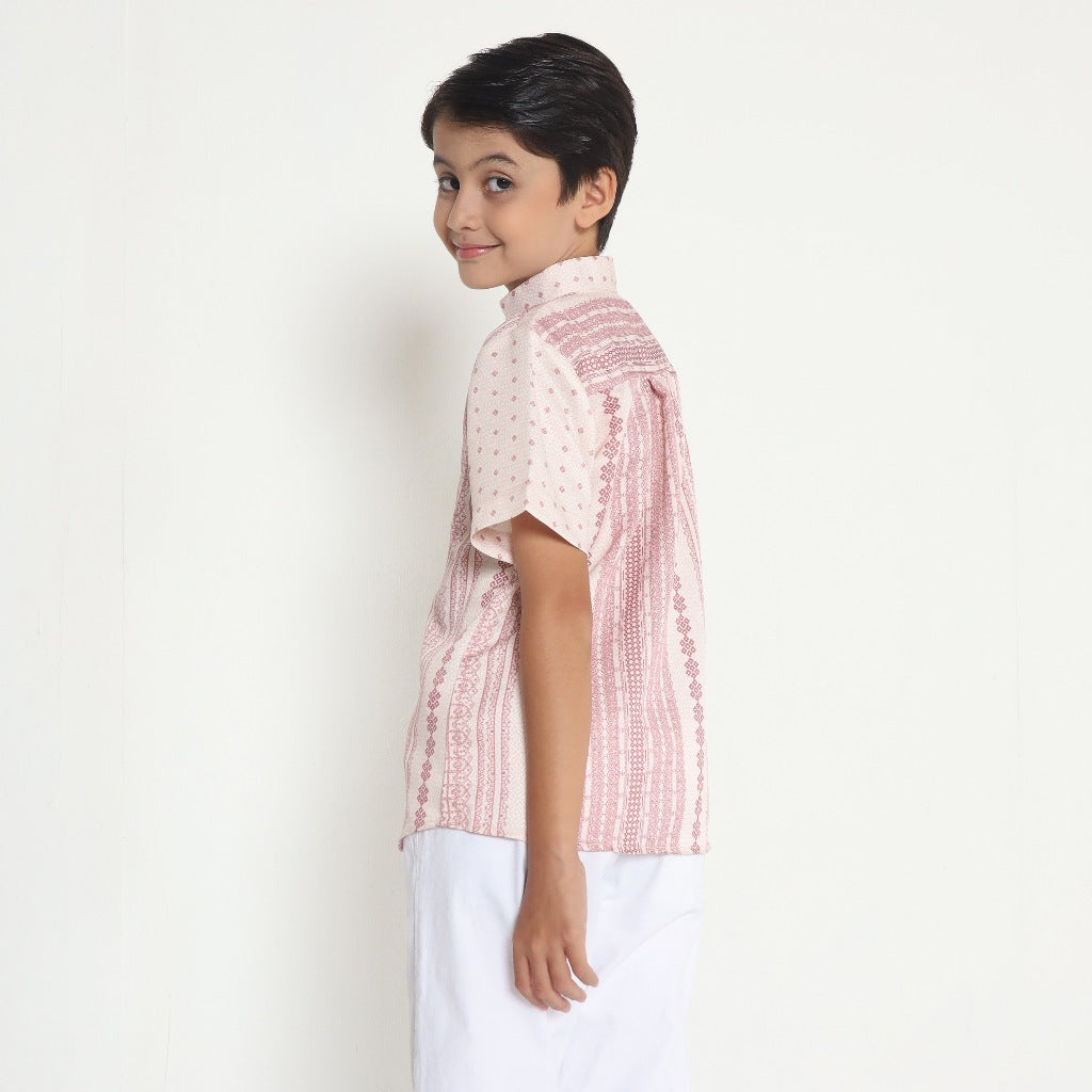 Chanté - Dhamir Boy Shirt in Lace Pink
