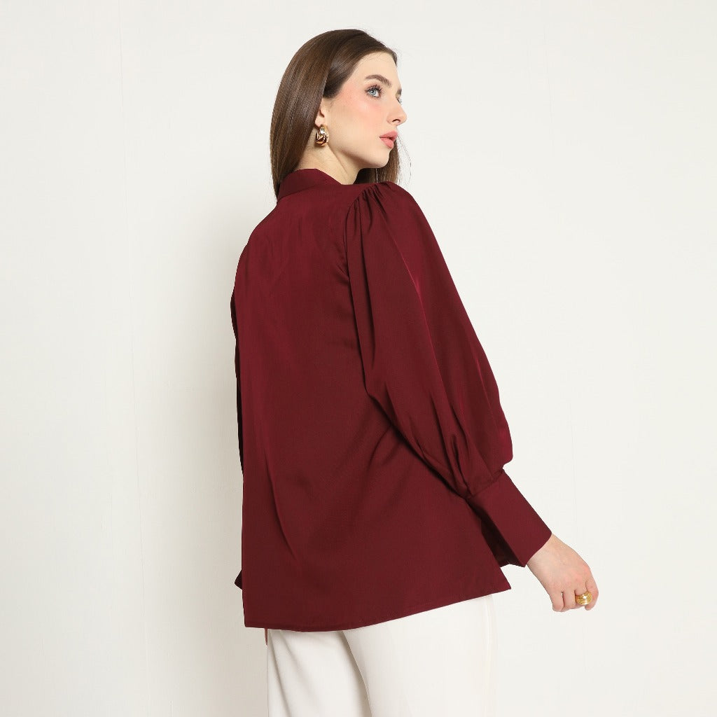 Chanté - Olea Shirt in Maroon