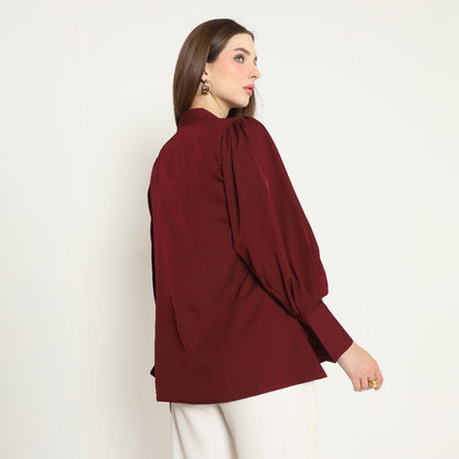 Chanté - Olea Shirt in Maroon
