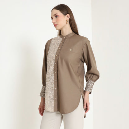 Chanté - Oleta Shirt in Brown (Women Shirt)