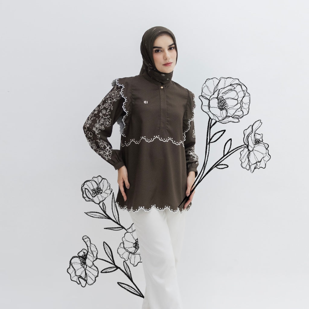Chanté - Philippa Blouse in Dark Olive