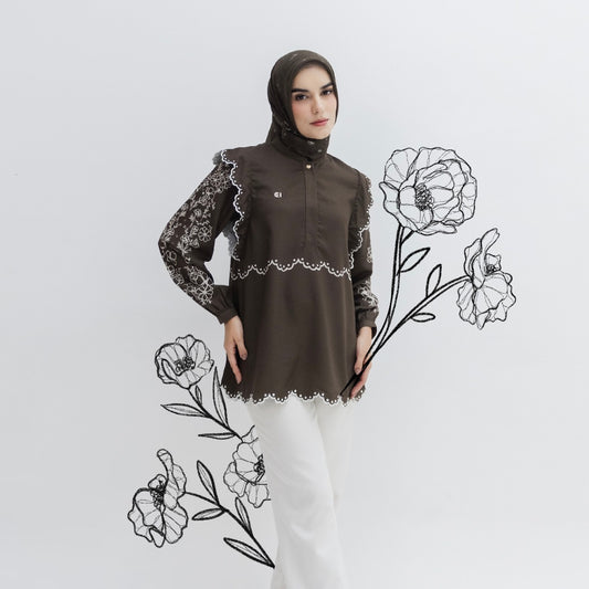Chanté - Philippa Blouse in Dark Olive