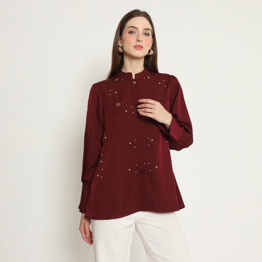 Chanté - Olea Shirt in Maroon