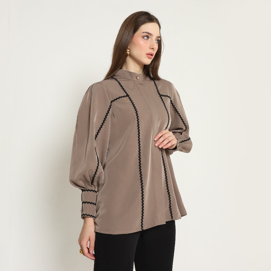 Chanté - Oriana Shirt in Taupe (Women Shirt)