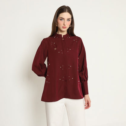 Chanté - Olea Shirt in Maroon