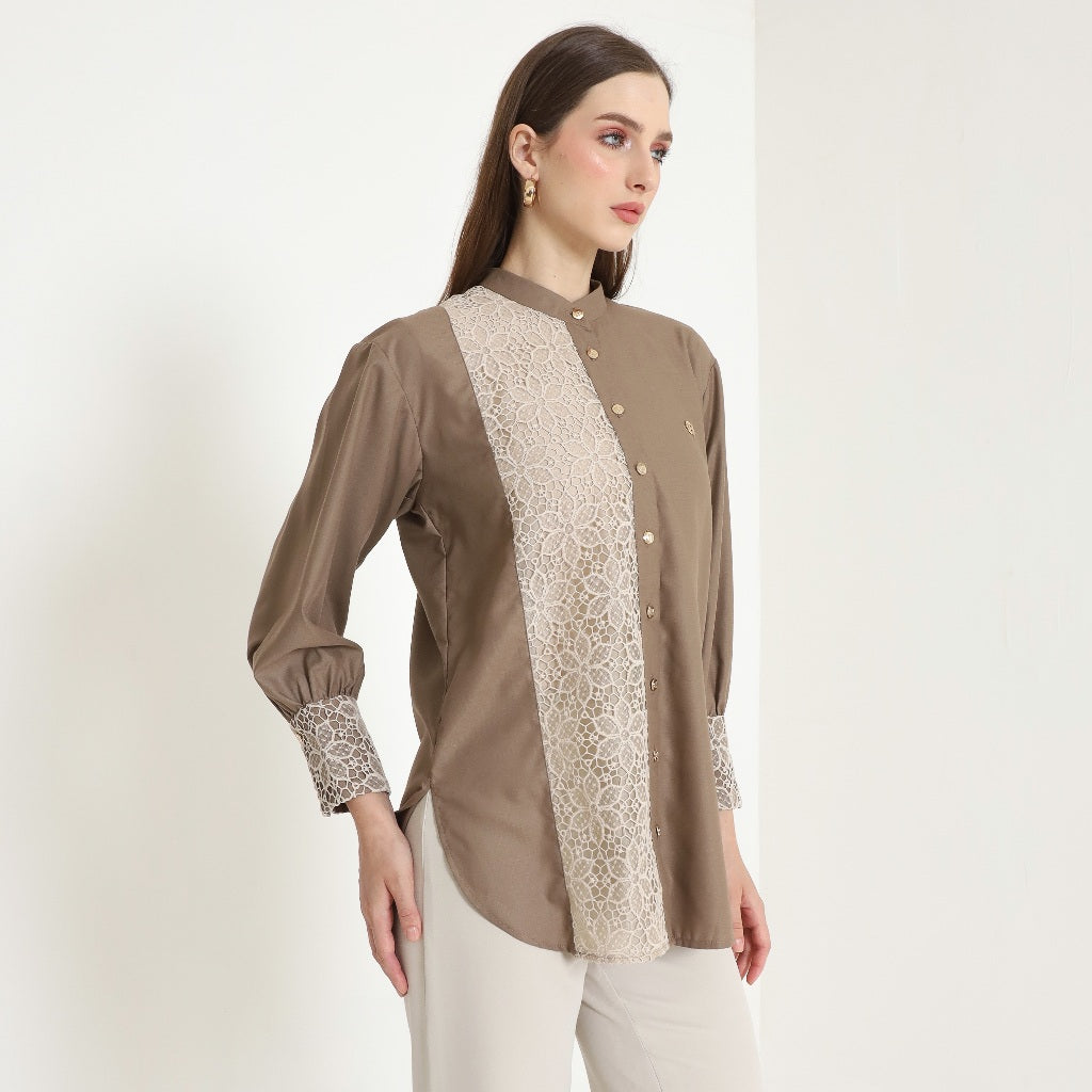 Chanté - Oleta Shirt in Brown (Women Shirt)