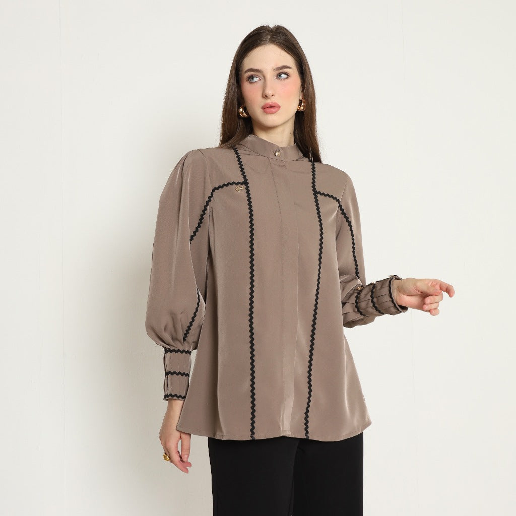 Chanté - Oriana Shirt in Taupe (Women Shirt)