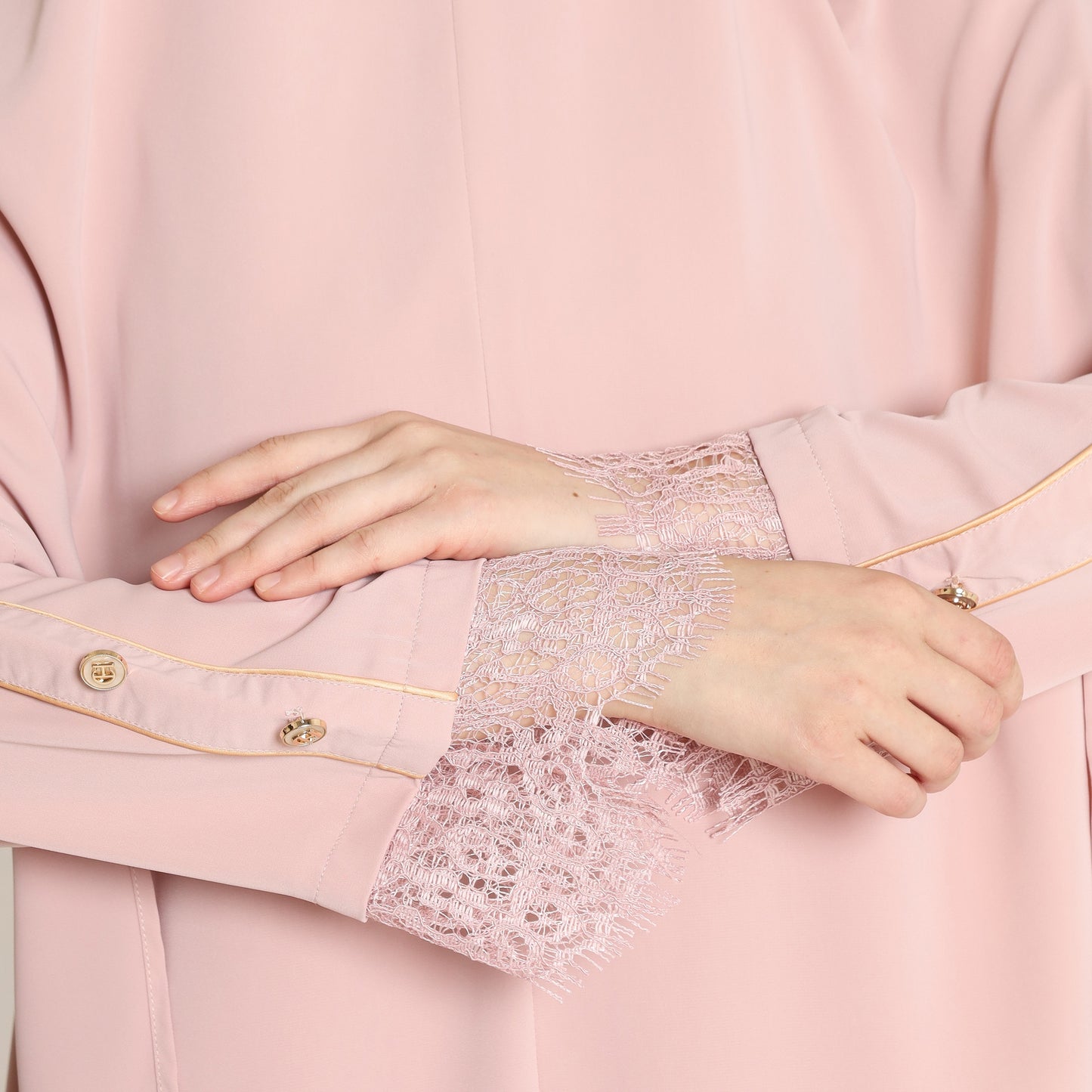 Chanté - Oksana Abaya Set in Nude Pink