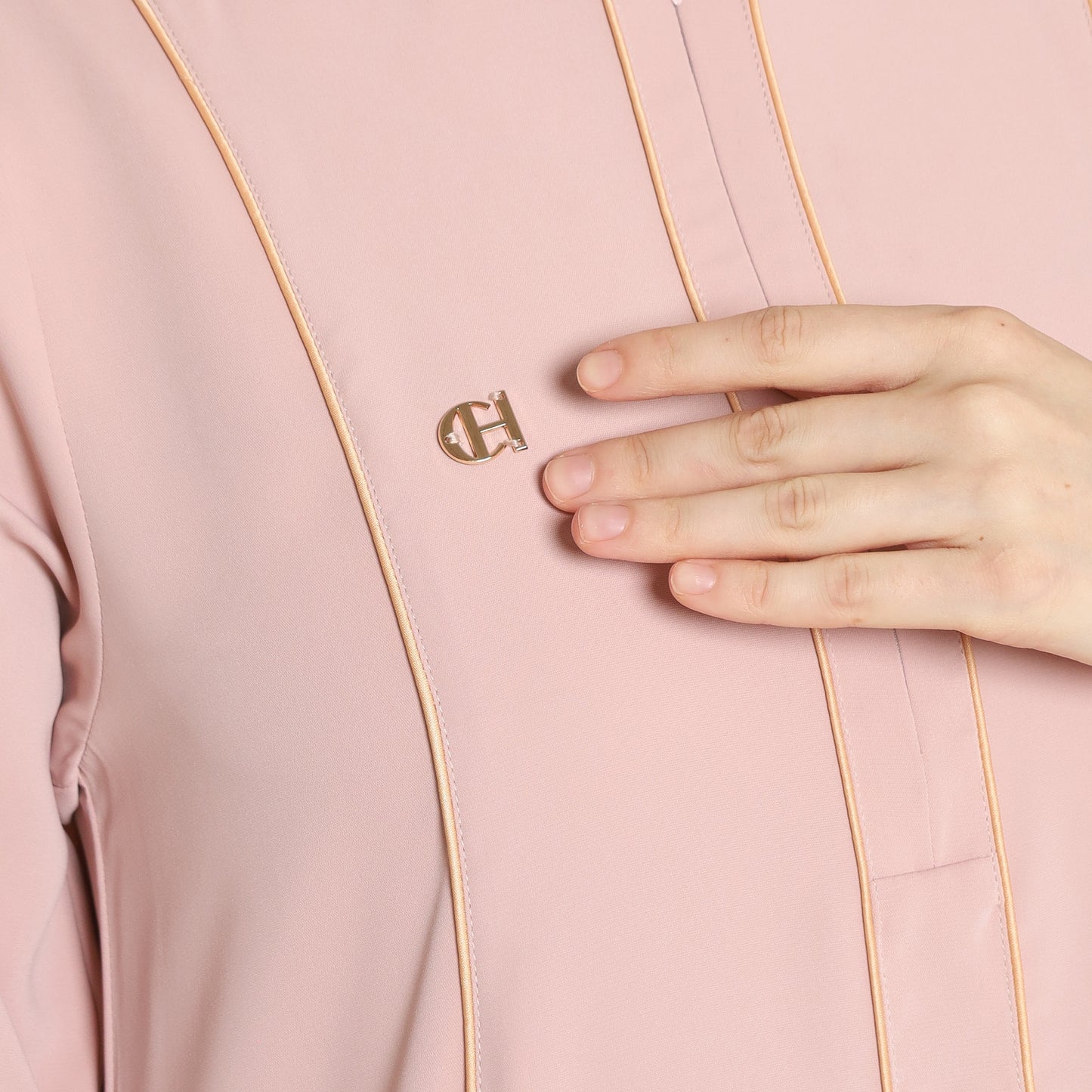Chanté - Oksana Abaya Set in Nude Pink
