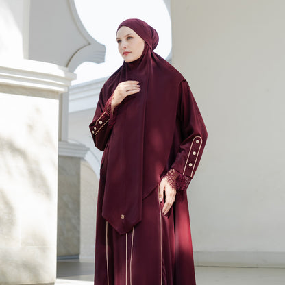 Chanté - Oksana Abaya Set in Maroon