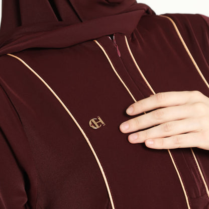 Chanté - Oksana Abaya Set in Maroon
