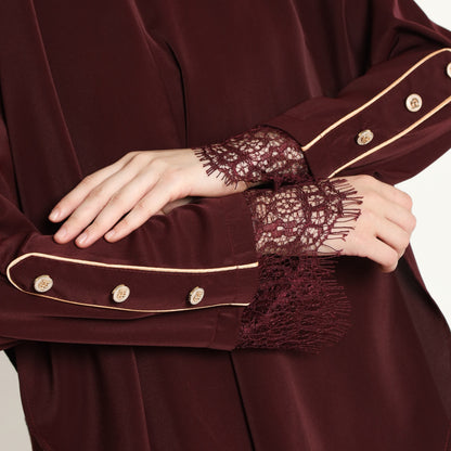 Chanté - Oksana Abaya Set in Maroon