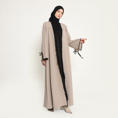 Bundle 1 - Ozala Abaya Outer in Taupe & Haura Inner Dress in Black