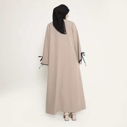 Bundle 1 - Ozala Abaya Outer in Taupe & Haura Inner Dress in Black