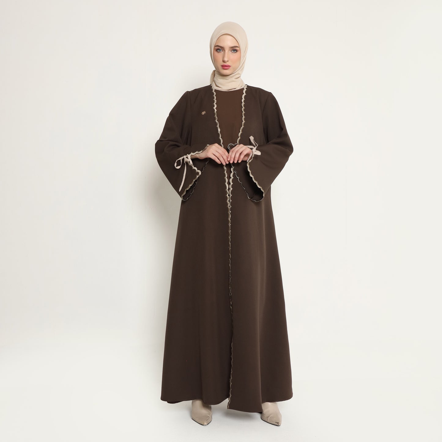 Bundle 2 - Ozala Abaya Outer in Espresso & Haura Inner Dress in Espresso