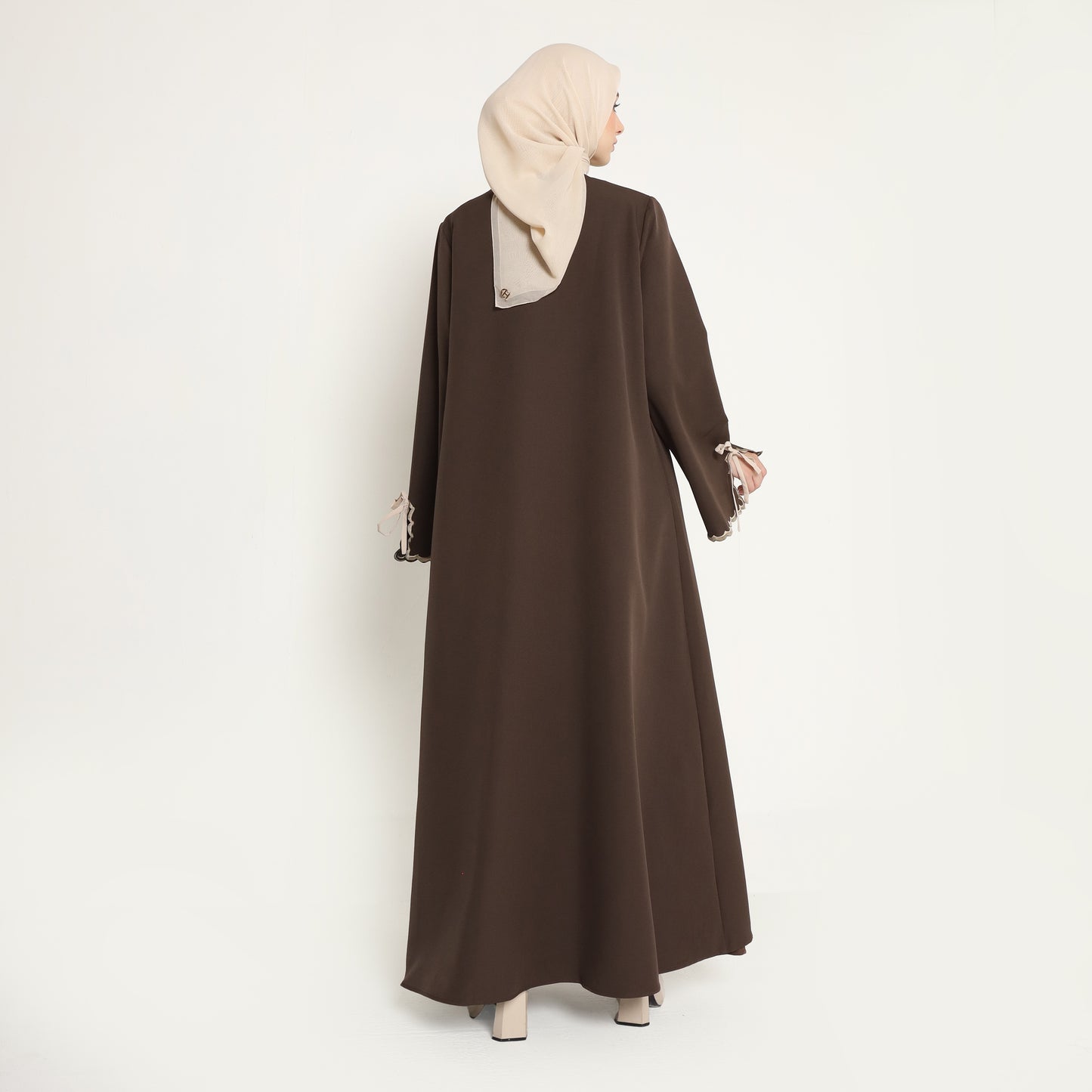 Bundle 2 - Ozala Abaya Outer in Espresso & Haura Inner Dress in Espresso