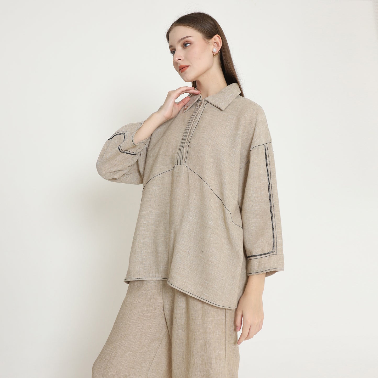 Chanté - Phoebe Blouse in Beige (Women Blouse)