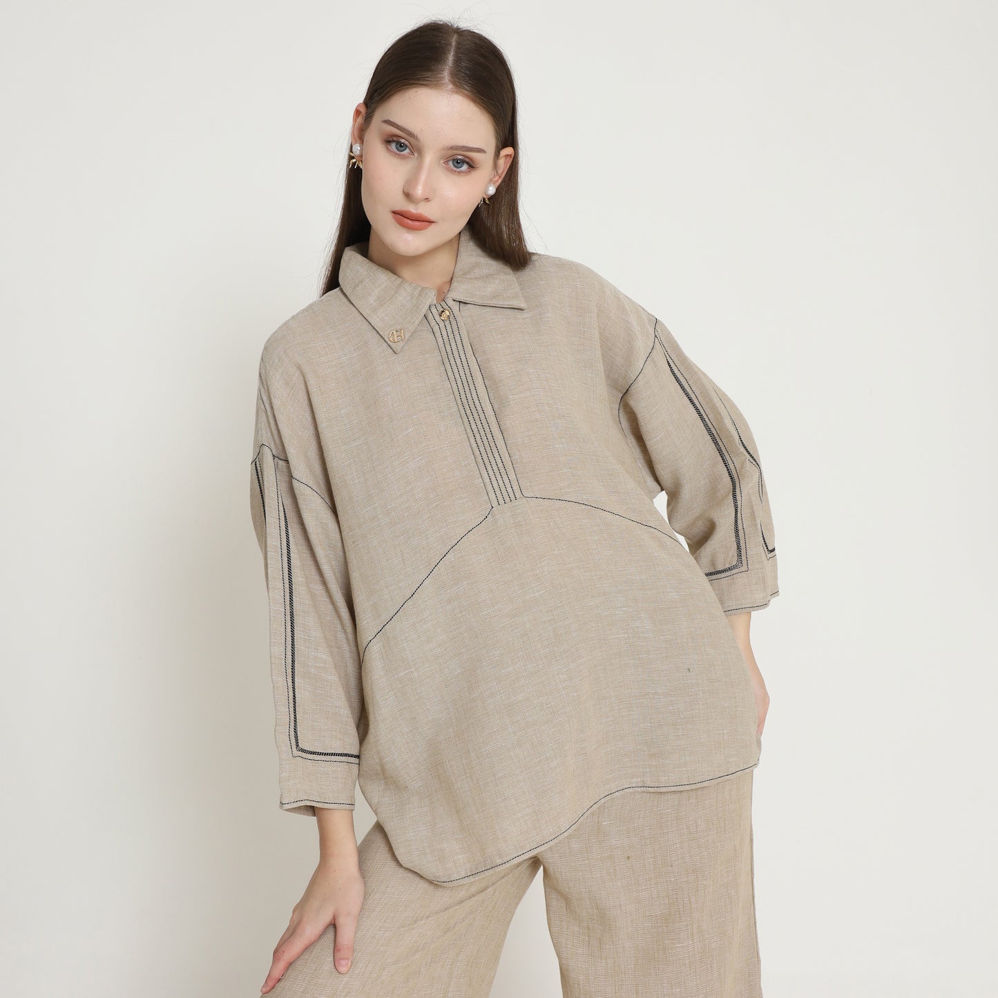 Chanté - Phoebe Blouse in Beige (Women Blouse)