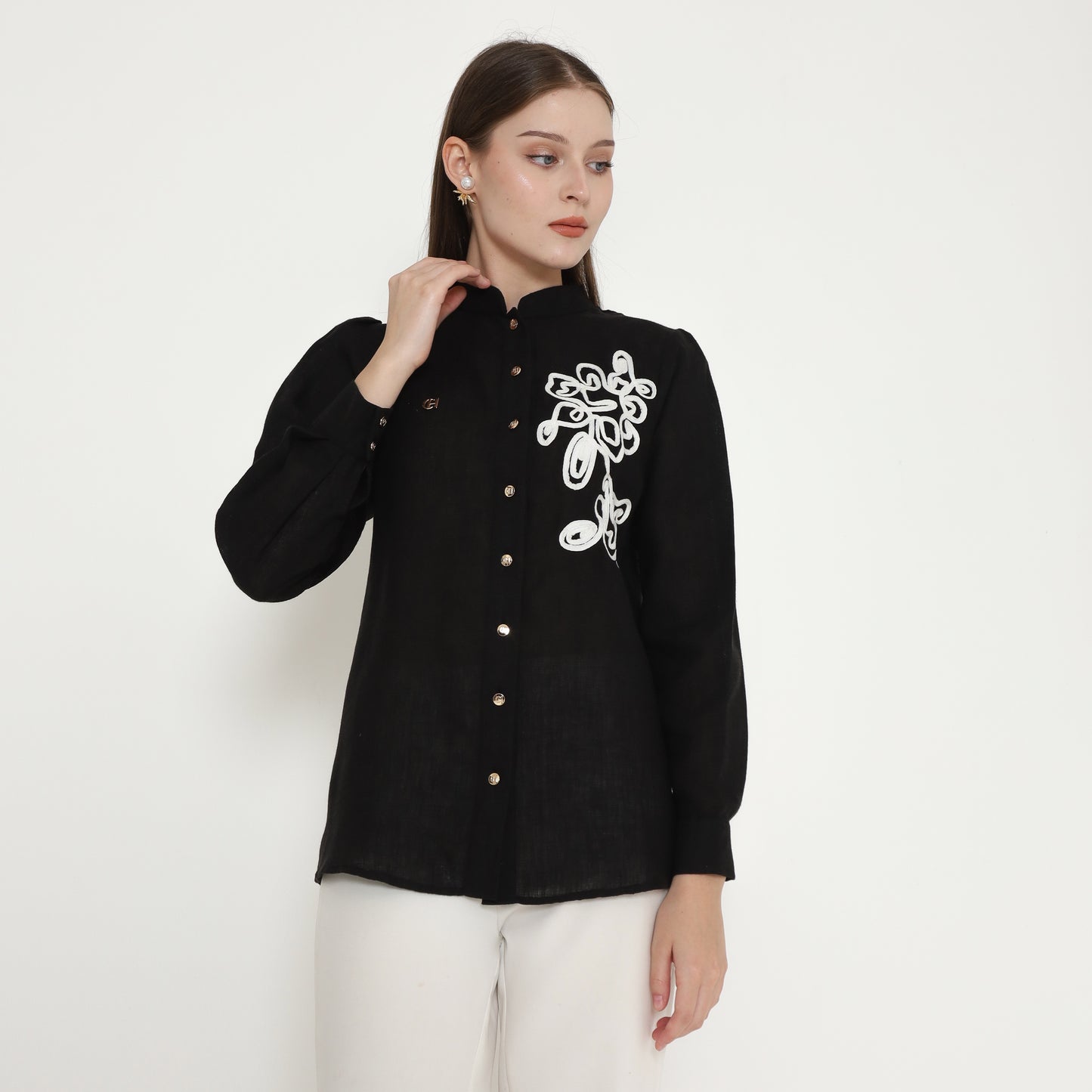 Chanté - Petalia Shirt in Black