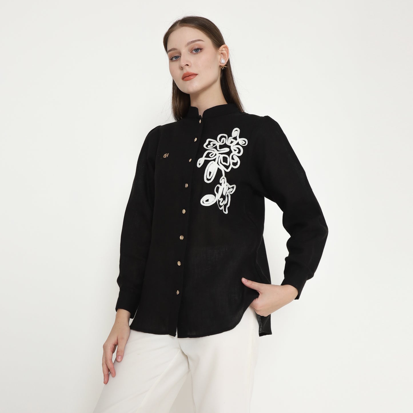 Chanté - Petalia Shirt in Black