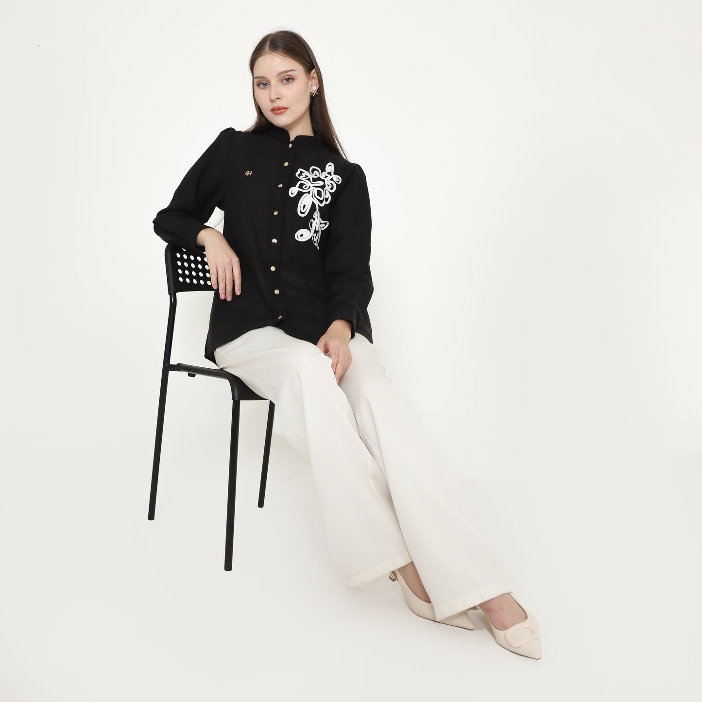 Chanté - Petalia Shirt in Black