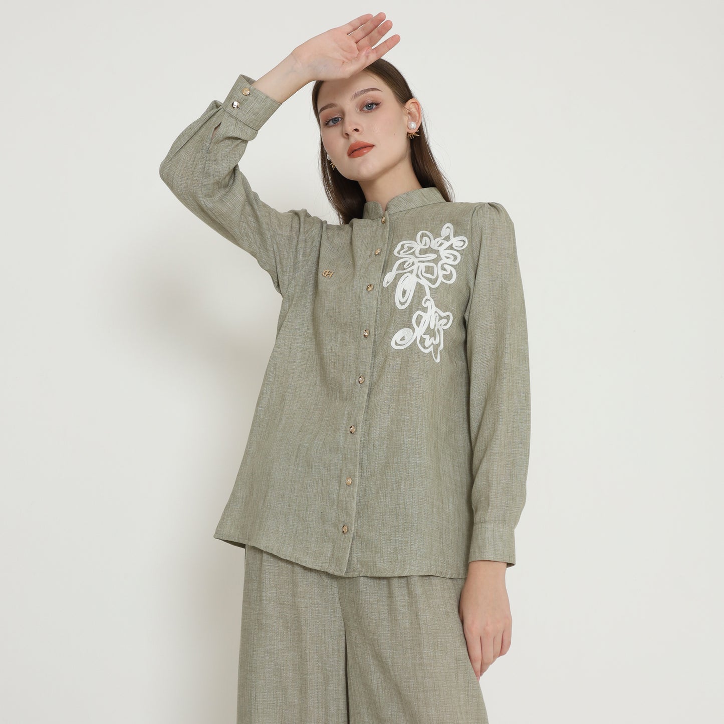 Chanté - Petalia Shirt in Sage (Women Blouse)