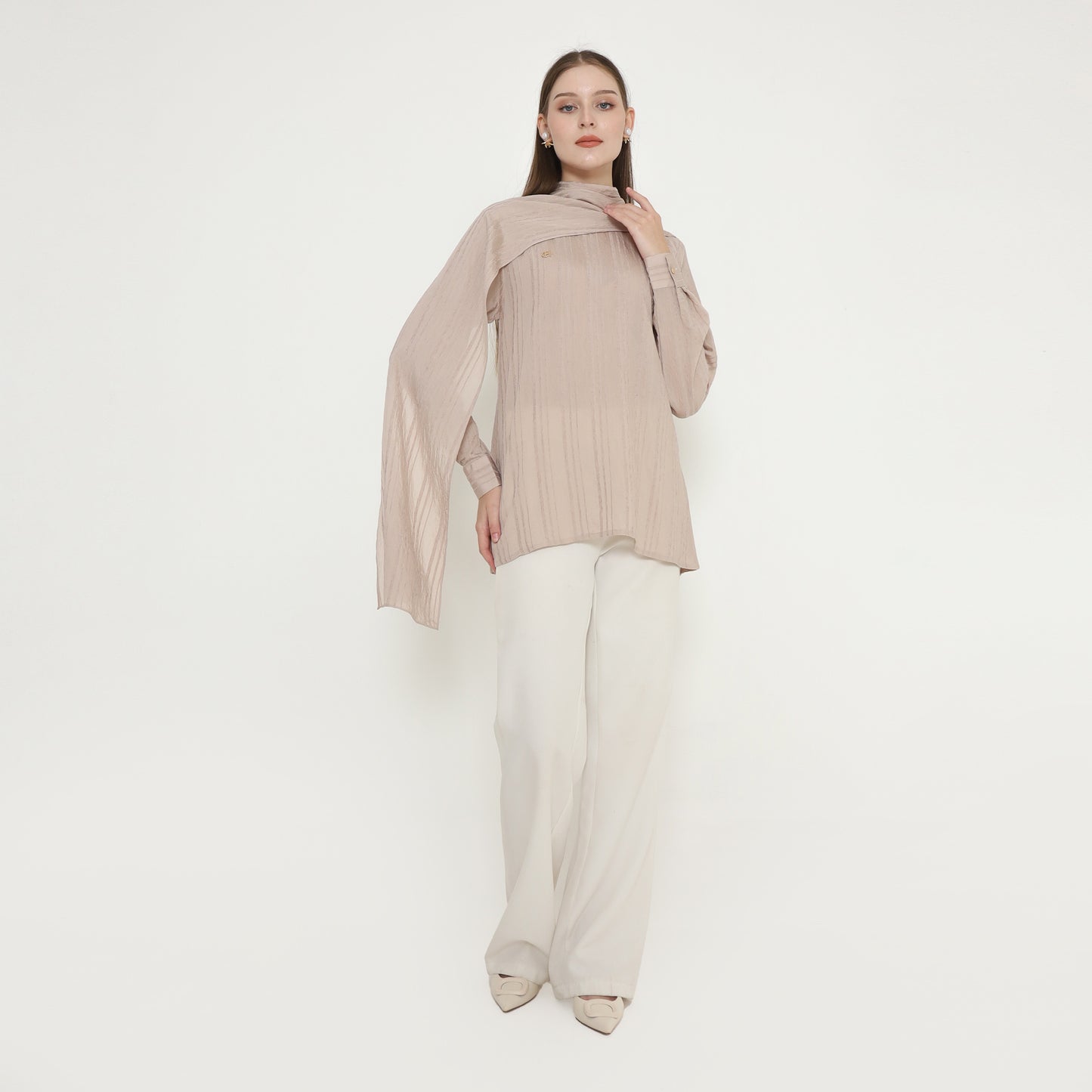 Chanté - Pricilla Blouse in Beige (Women Blouse)