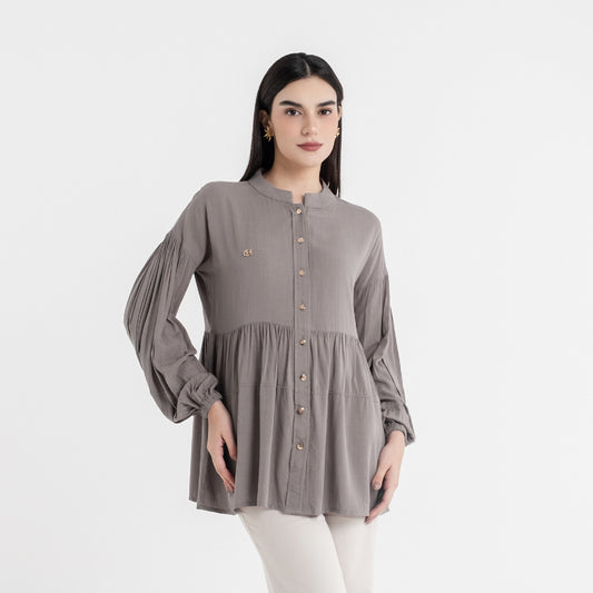 Chanté - Qyana Blouse in Stone (Women Blouse)