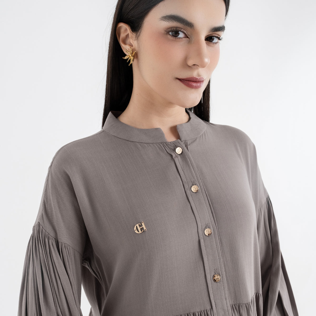 Chanté - Qyana Blouse in Stone (Women Blouse)
