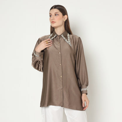 Chanté - Moira Shirt in Ash Brown