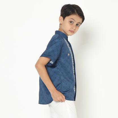 Chanté - Javed Boy Shirt in Sapphire Blue